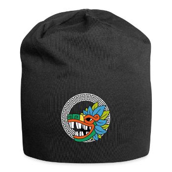 Quetzalcoatl Azteken Gefiederte Schlange Maya Inka - Jersey-Beanie - Schwarz - Vorne