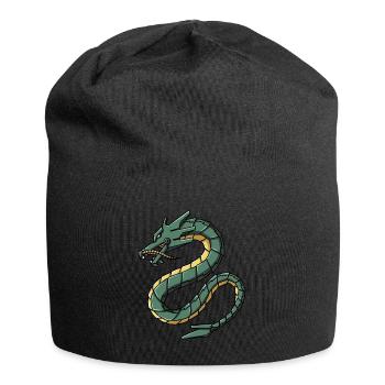 Cyborg Japanischer Drache Cyber Punk Cyber Ästheti - Jersey-Beanie - Schwarz - Vorne