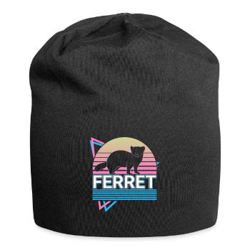 Ferret Retro Cadeau - Bonnet en jersey - noir - Devant