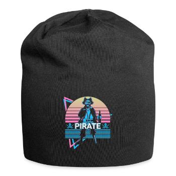 Pirate Retro Gift - Jersey Beanie - black - Front