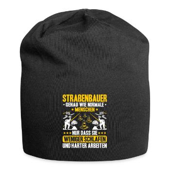 Straßenbauer Asphaltbauer Straßenbau - Jersey-Beanie - Schwarz - Vorne