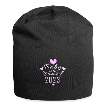 Bébé à bord grossesse enceinte 2023 - Bonnet en jersey - noir - Devant