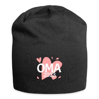 Oma 2023 - Werdende Oma 2023 - Jersey-Beanie - Schwarz - Vorne