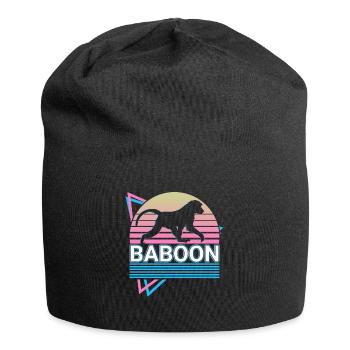 Baboon Retro Gift - Jersey Beanie - black - Front