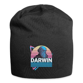 Charles Darwin Theory of Evolution Retro Gift - Jersey Beanie - black - Front