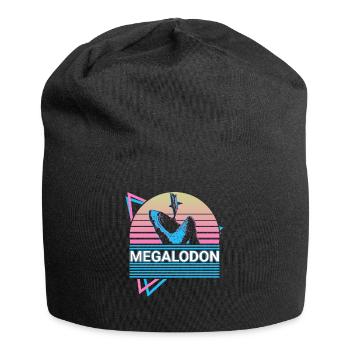 Megalodon Hai Retro Cadeau - Bonnet en jersey - noir - Devant