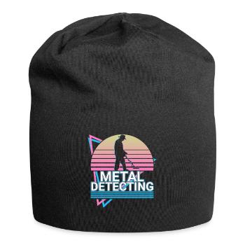 Metalldetektion Metalldetektor Metalldetektoren Ge - Jersey-Beanie - Schwarz - Vorne
