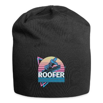 Dachdecker Dachbau Retro Geschenk - Jersey-Beanie - Schwarz - Vorne