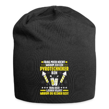 Pyrotechniker Feuerwerk Pyrotechnik Pyrotechnician - Jersey-Beanie - Schwarz - Vorne