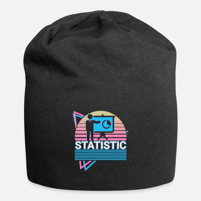 Statistiker Statistiker Retro Geschenk - Jersey-Beanie - Schwarz