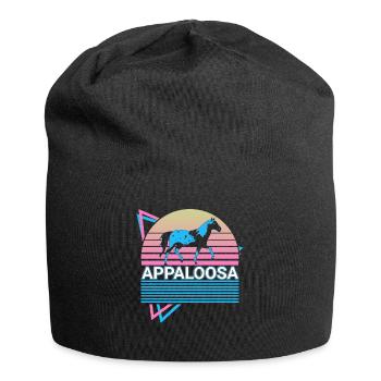 Appaloosa Pferd Retro Geschenk - Jersey-Beanie - Schwarz - Vorne
