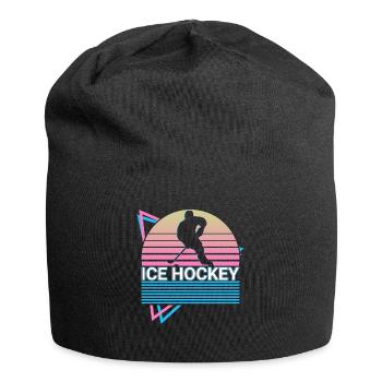 Eishockey Retro Geschenk - Jersey-Beanie - Schwarz - Vorne