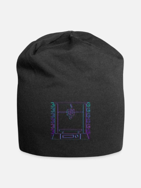 3D-Druck 3D-Drucker Retro Geschenk - Jersey-Beanie - Schwarz