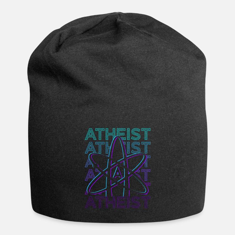 Athée Athéisme Anti-Religion Science Atomw - Bonnet en jersey - noir