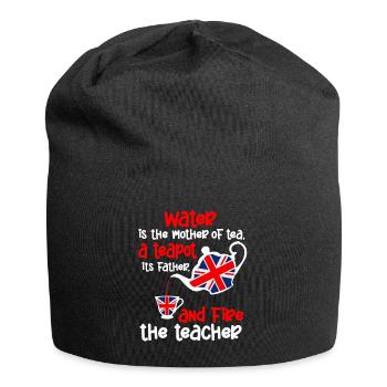 Amateurs de thé, buveurs de thé, heure du thé - Bonnet en jersey - noir - Devant