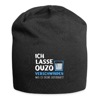 Ich Lasse Ouzo Verschwinden - Jersey-Beanie - Schwarz - Vorne