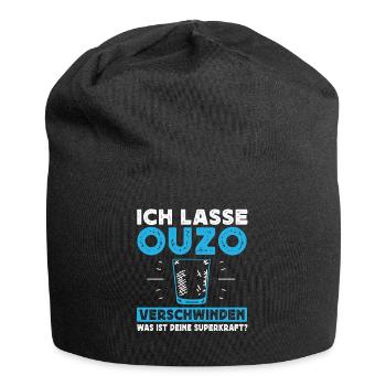 Ich Lasse Ouzo Verschwinden - Jersey-Beanie - Schwarz - Vorne