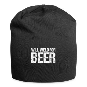 Lustiger Schweißer Schweißer Geschenk - Jersey-Beanie - Schwarz - Vorne