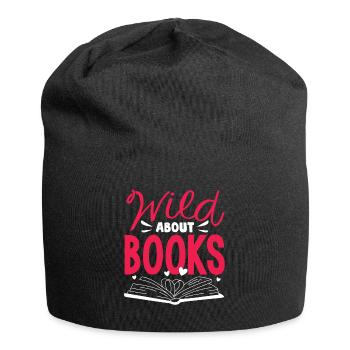Wild About Books, Readers, Bookworm - Jersey Beanie - black - Front