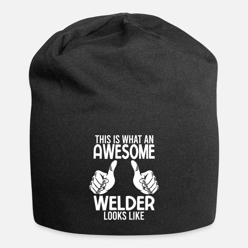 Funny Welder Welder Gift - Jersey Beanie - black