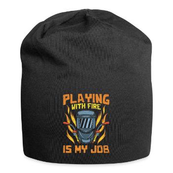 Lustiger Schweißer Schweißer Geschenk - Jersey-Beanie - Schwarz - Vorne