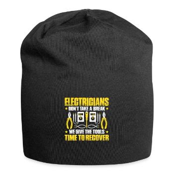 Elektroniker Elektriker Electrician Lineman - Jersey-Beanie - Schwarz - Vorne