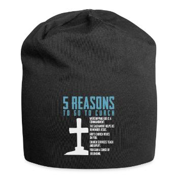 5 Reasons to Go to Church - Jersey Beanie - black - Front