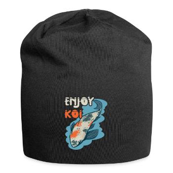 Nishikigoi Koi Breeder Enjoy Koi Carp - Jersey Beanie - black - Front