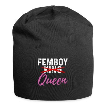 Funny Femboy Gift - Jersey Beanie - black - Front