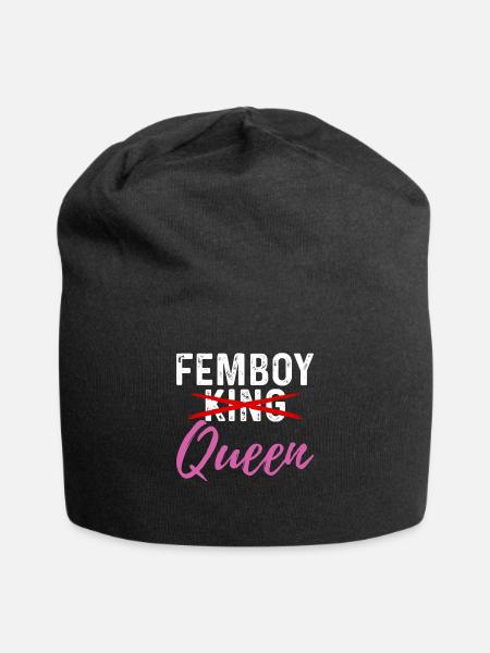 Lustiges Femboy-Geschenk - Jersey-Beanie - Schwarz