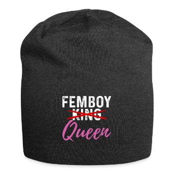 Lustiges Femboy-Geschenk - Jersey-Beanie - Anthrazit - Vorne