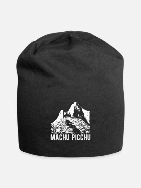 Machu Picchu Peru Inka Geschenk - Jersey-Beanie - Schwarz