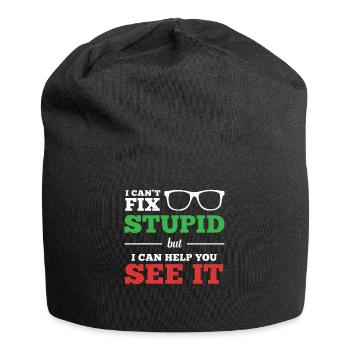 Optometrist Optometrie Augenarzt - Jersey-Beanie - Schwarz - Vorne