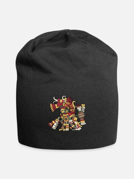 Tezcatlipoca Aztekengott Nahuatl Maya Inka Tolteke - Jersey-Beanie - Schwarz