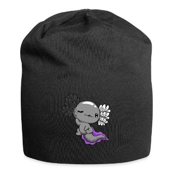 Asexueller Stolz Asexuelle Flagge Kawaii Axolotl H - Jersey-Beanie - Schwarz - Vorne