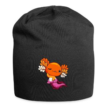 Lesbian Pride Lesbian Flag Kawaii Axolotl H - Jersey Beanie - black - Front