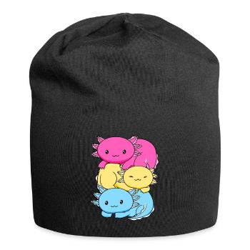 Pansexual Pride Pansexual Flag Kawaii Axolo - Jersey Beanie - black - Front