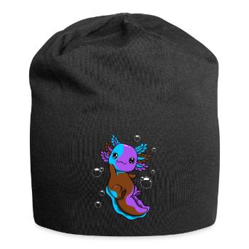 Androsexuelle Flagge Axolotl Haufen Kawaii - Jersey-Beanie - Schwarz - Vorne