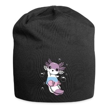 Intersexuelle Flagge Axolotl Haufen Kawaii - Jersey-Beanie - Schwarz - Vorne