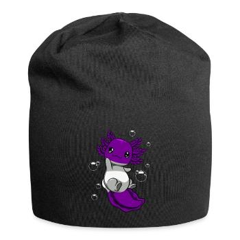 Graugeschlechtliche Flagge Axolotl Haufen Kawaii - Jersey-Beanie - Schwarz - Vorne