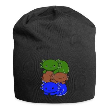 Sapiosexuelle Flagge Axolotl Haufen Kawaii - Jersey-Beanie - Schwarz - Vorne