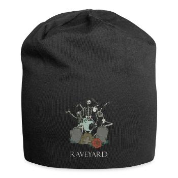 Lustiges Skelett Raving Rave Heavy Metal Goth - Jersey-Beanie - Schwarz - Vorne