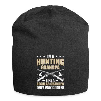 Funny Waterfowl Hunting Grandpa - Jersey Beanie - charcoal grey - Front