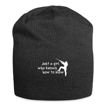 Funny Hunting Girl Hunter - Jersey Beanie - charcoal grey - Front