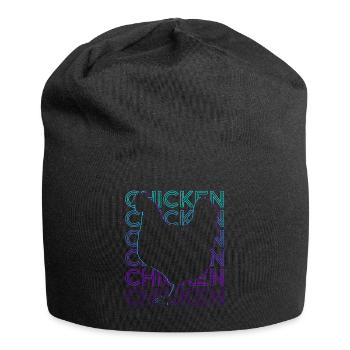 Chicken Retro Gift - Jersey Beanie - black - Front
