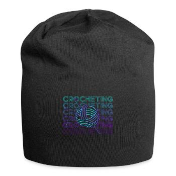 Crochet Crochet Crochet Crochet Retro Gift - Jersey Beanie - black - Front