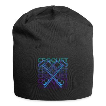 Croquet Player Retro Gift - Jersey Beanie - black - Front
