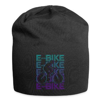 E-Bike E-Bike Retro Geschenk - Jersey-Beanie - Schwarz - Vorne