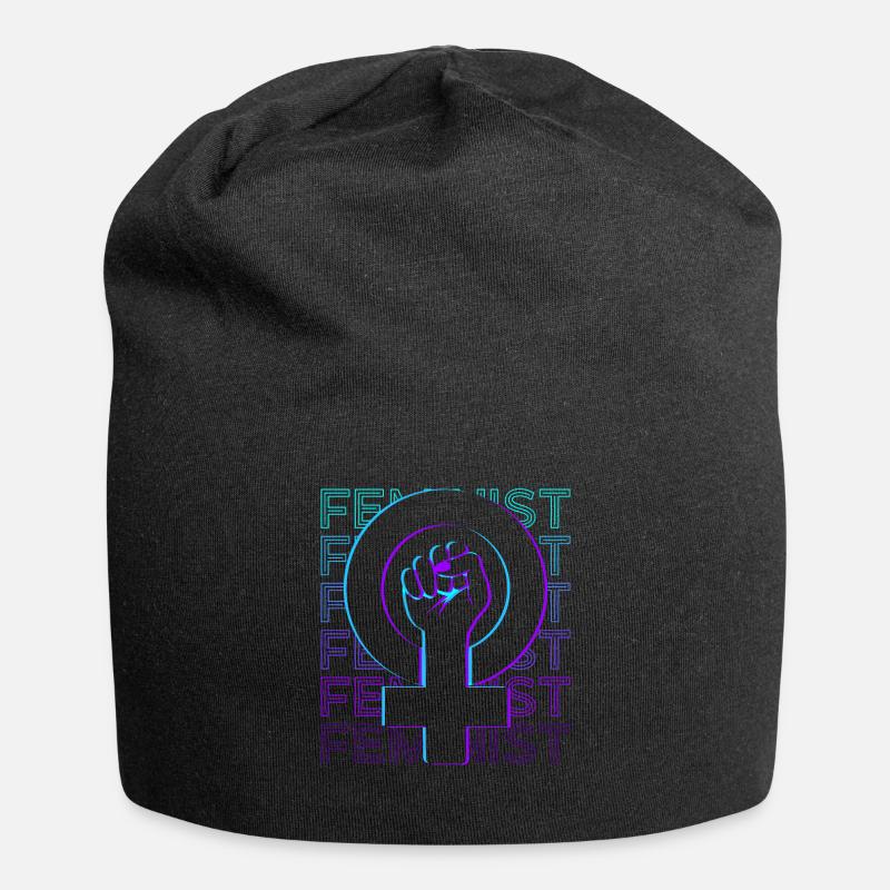 Féminisme féministe Retro Gift - Bonnet en jersey - noir