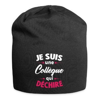 Je Suis Une Collègue Qui Déchire - Bonnet en jersey - noir - Devant